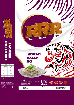 Rrr - Real Raichur Rice (label) Device mark 6412958 Trademark