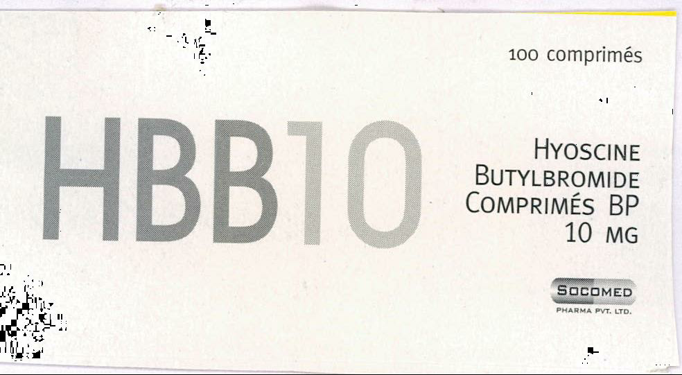 Hbb 10 Hyoscine Butylbromide Tablets Bp 10 Mg Device mark 2086056 Trademark