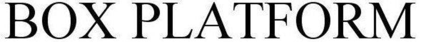 Box Platform Device mark 3425475 Trademark