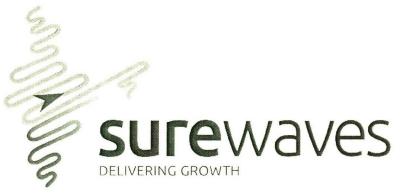 Surewaves Delivering Growth (black And White Logo) Device mark 2592213 Trademark