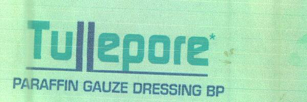 Tullepore Paraffin Gauze Dressing Bp Device mark 2631750 Trademark