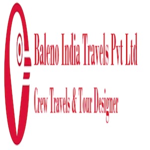 Baleno India Travels Pvt Ltd With Fanciful Device And Tagline Crew Travels And Tour Designs Device mark 6430953 Trademark