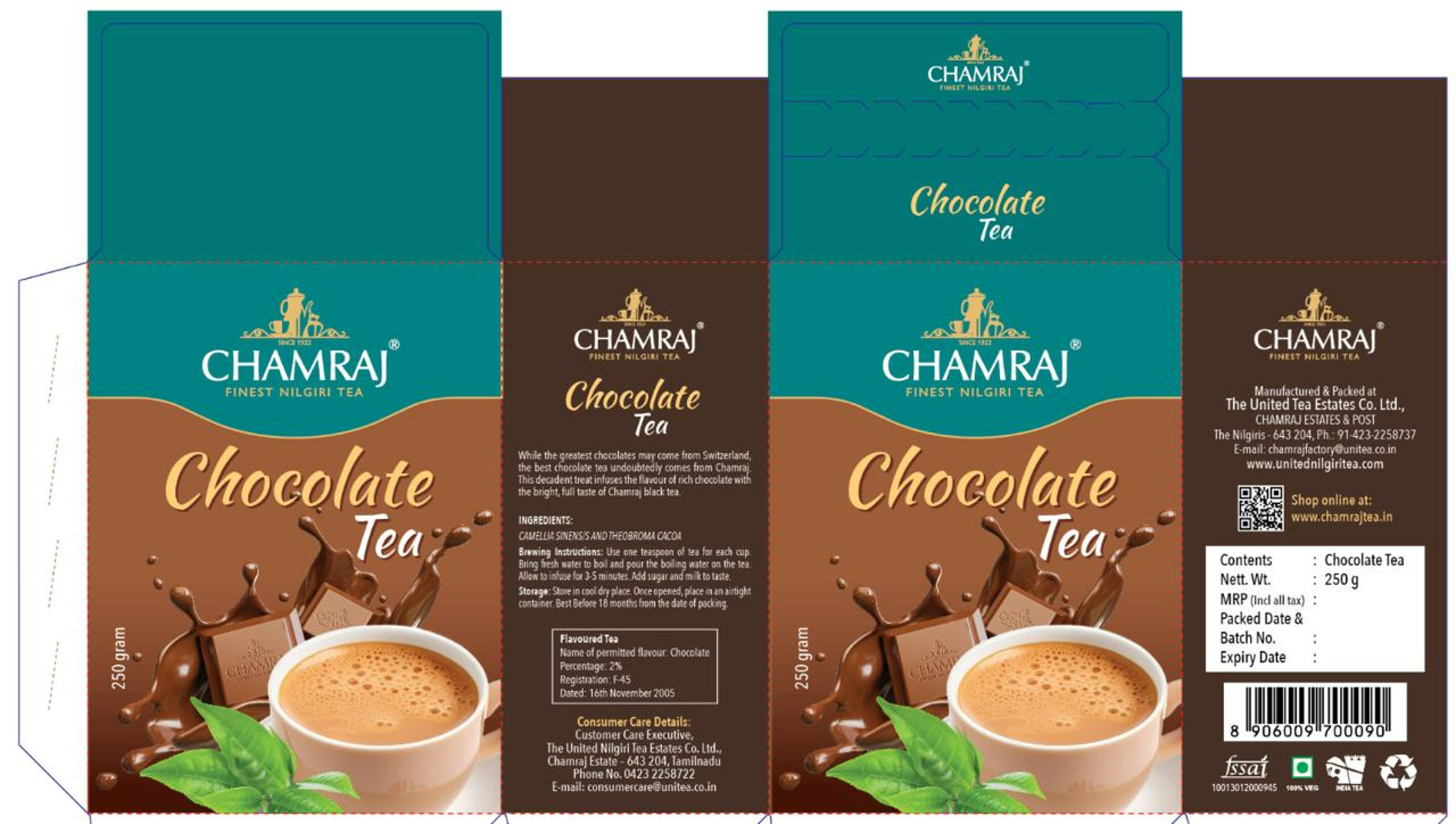 Chamraj Chocolate Tea Device mark 6433285 Trademark