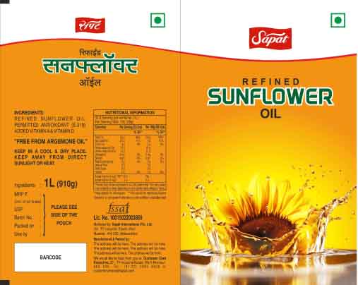 Sapat Refined Sunflower Oil Device mark 6436710 Trademark