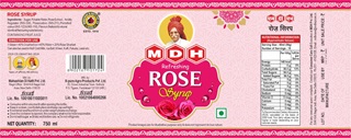 Mdh Rose Syrup Device mark 6445292 Trademark
