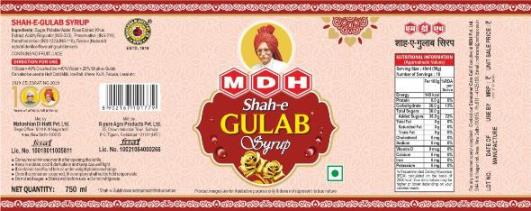 Mdh Shah-e Gulab Syrup Device mark 6445339 Trademark