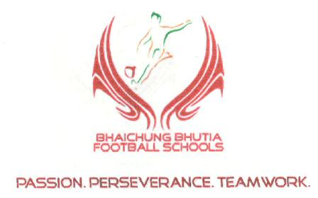 Bhaichung Bhutia Football Schools Passion Perserverance Teamwork (label) Device mark 2318948 Trademark