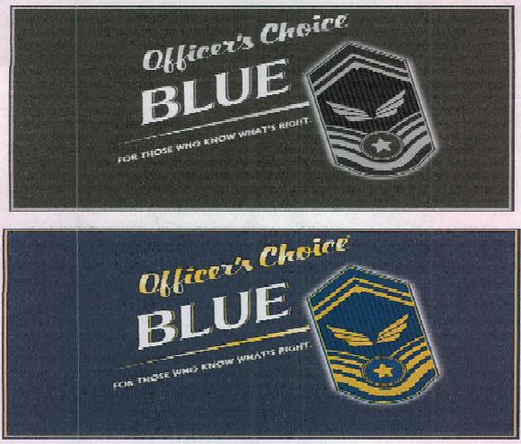 Officer's Choice Blue (device Of Flap) Device mark 2425110 Trademark