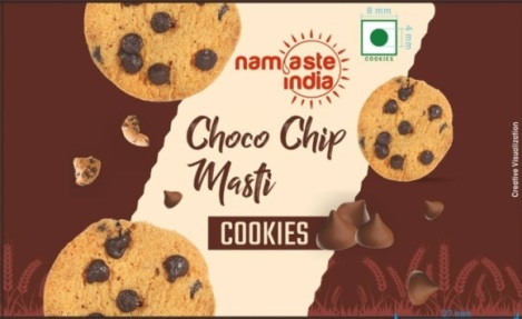 Namaste India Choco Chip Masti Cookies Device mark 6457707 Trademark
