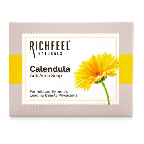 Richfeel Naturals - Calendula Anti Acne Soap (formulated By India's Leading Beauty Physicians) Device mark 6460680 Trademark
