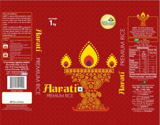 Aarati Premium Rice Label/packaging Device mark 6466680 Trademark