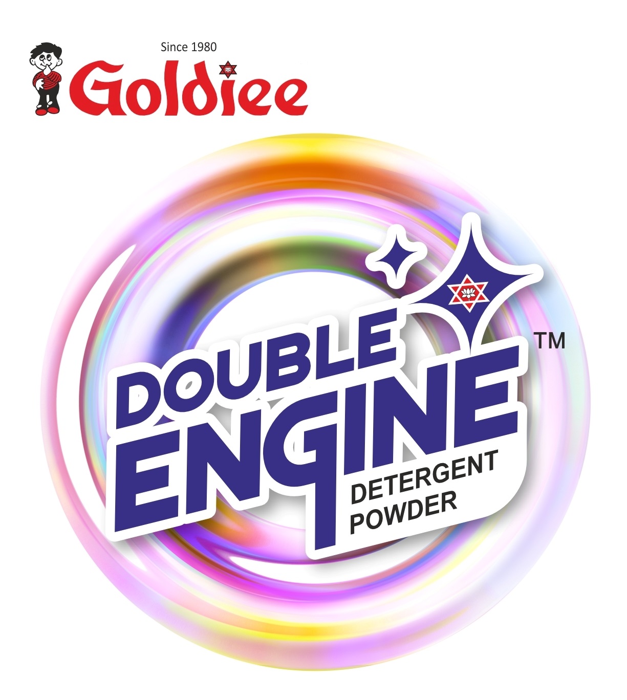 Goldiee Double Engine In English Device mark 6473647 Trademark