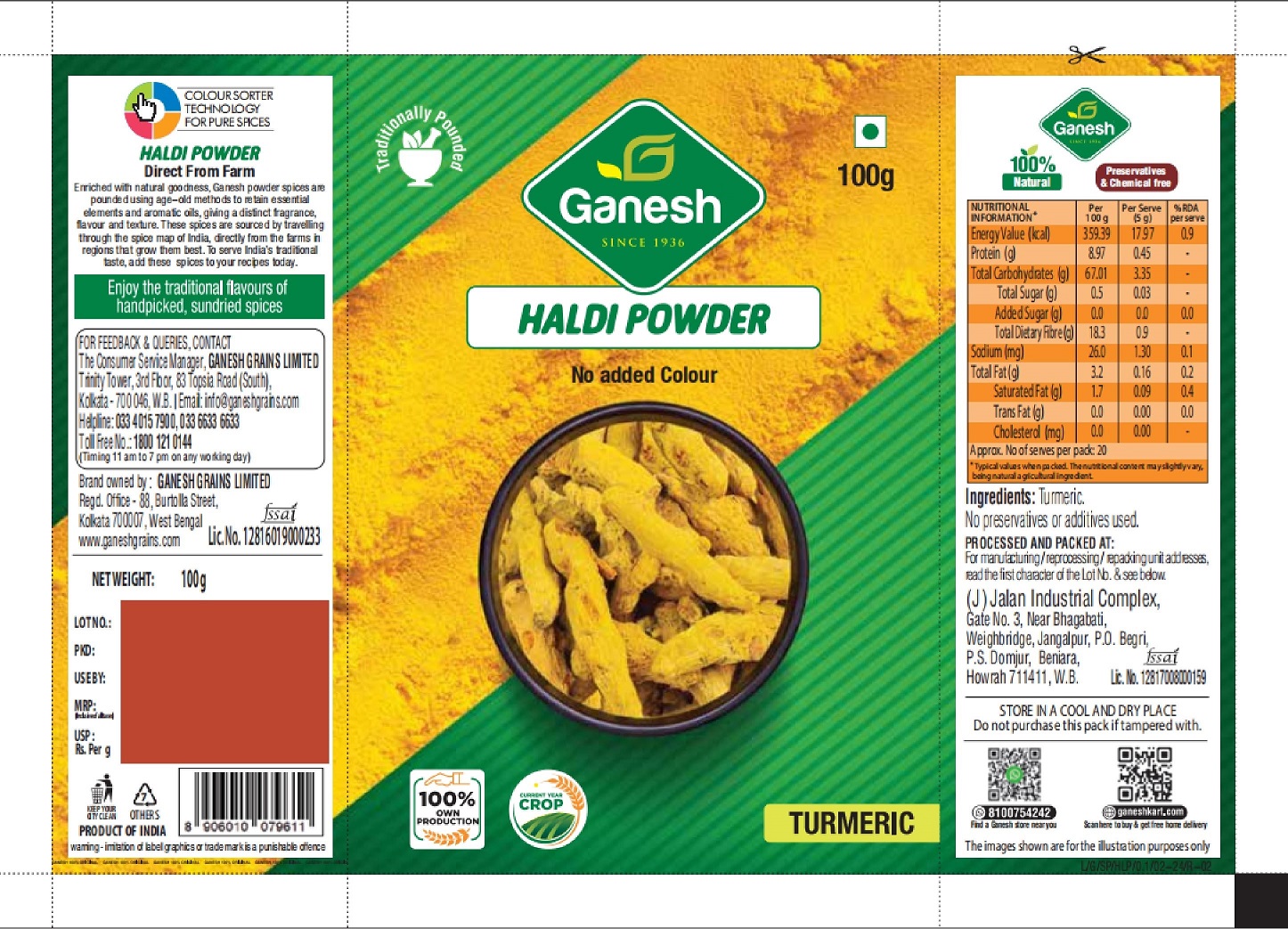Ganesh Haldi Powder (device) Device mark 6476271 Trademark