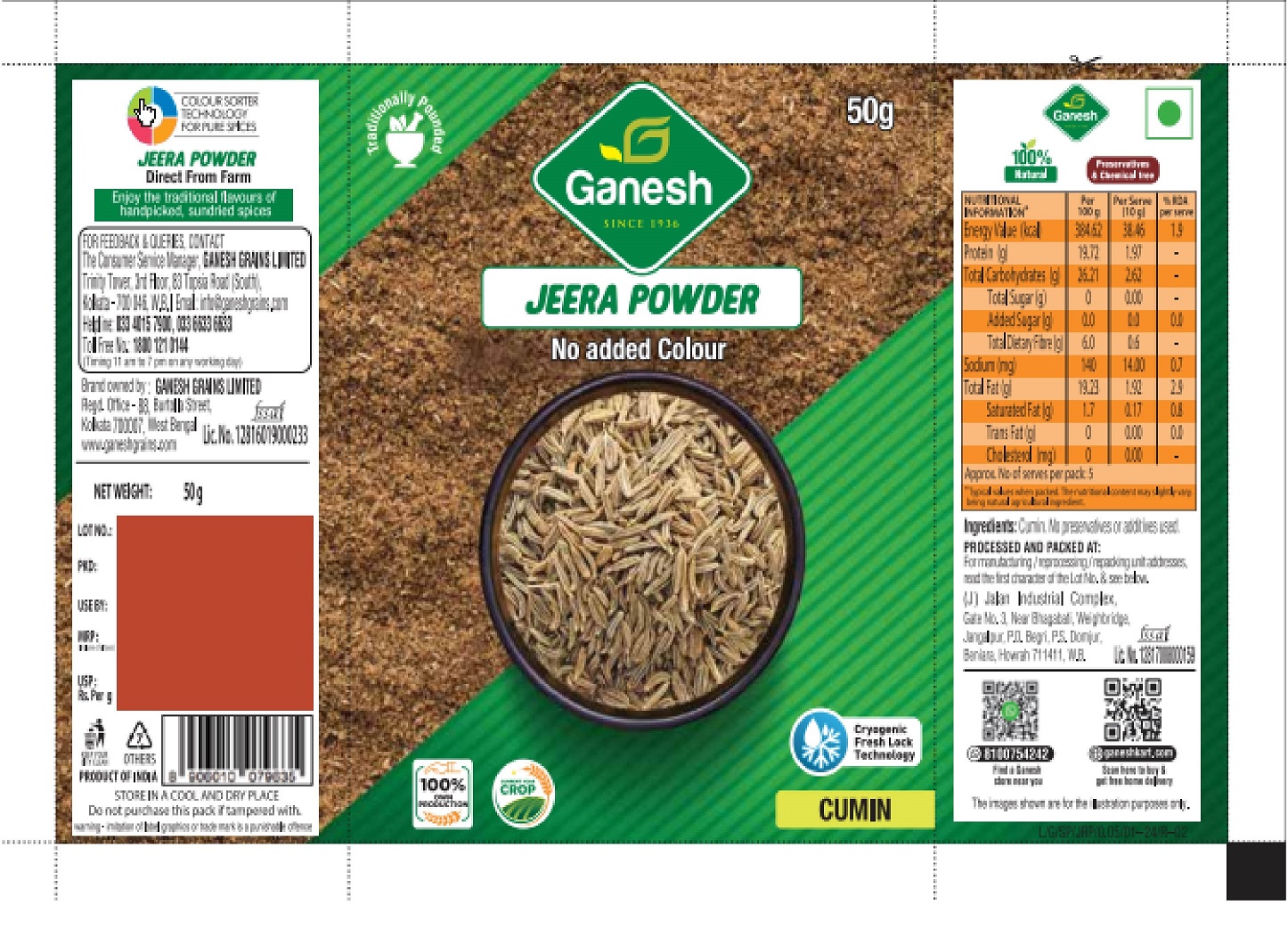 Ganesh Jeera Powder (device) Device mark 6477840 Trademark