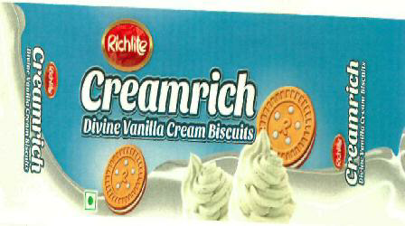 Richlite Creamrich Divine Vanilla Cream Biscuits (label) Device mark 2518257 Trademark