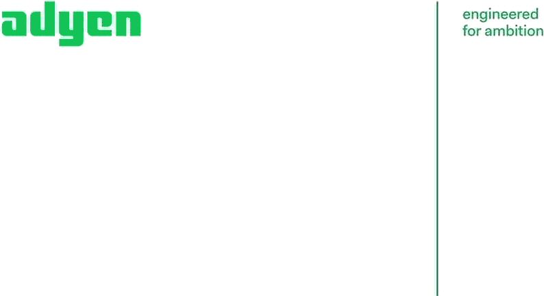Adyen Engineered For Ambition Device mark 6151789 Trademark