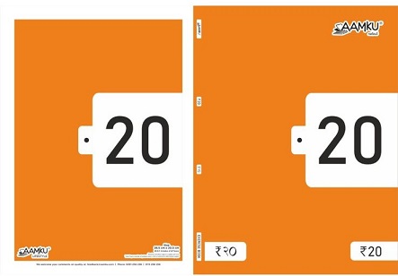 Aamku Notout (prominent Large Depiction Of Retail Price On Notebook Cover) Label Device mark 6483641 Trademark