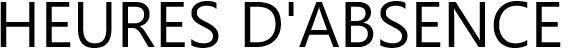 Heures D'absence Device mark 6051362 Trademark