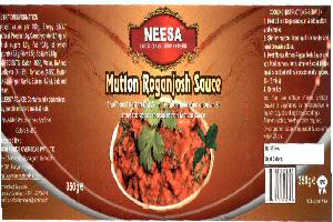 Neesa Mutton Roganjosh Sauce Device mark 2012766 Trademark