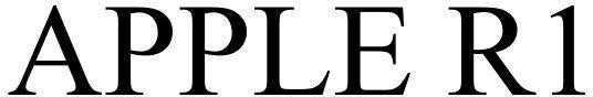 Apple R1 Device mark 6031295 Trademark
