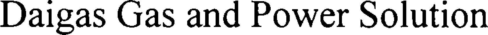 Daigas Gas And Power Solution Device mark 5868665 Trademark