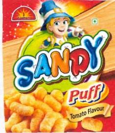 Sandy Puff, (device Of Boy, Snacks, Oil Lamp) Device mark 2650443 Trademark