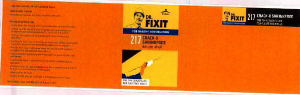 Dr. Fixit 217 Crack-x Shrinkfree Device mark 2467499 Trademark