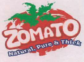 Zomato Natural, Pure & Thick Device mark 2376401 Trademark