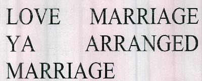 Love Marriage Ya Arranged Marriage Device mark 2366976 Trademark