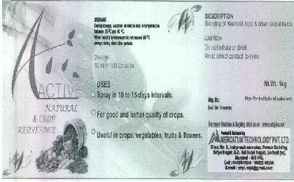 Active Natural & Crop Resistance Device mark 2891428 Trademark