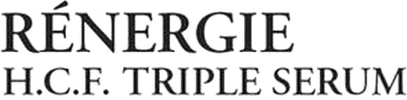 Rénergie H.c.f. Triple Serum Device mark 5172319 Trademark