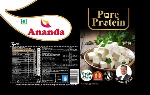 Ananda Pure Protein Paneer Device mark 6507708 Trademark