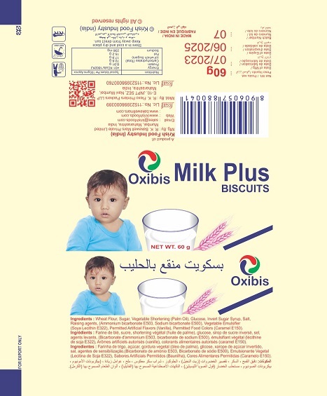 Oxibis Milk Plus Biscuits Device mark 6513428 Trademark