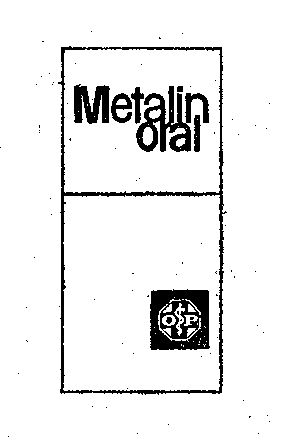 Metalin Oral O P Device mark 288885 Trademark