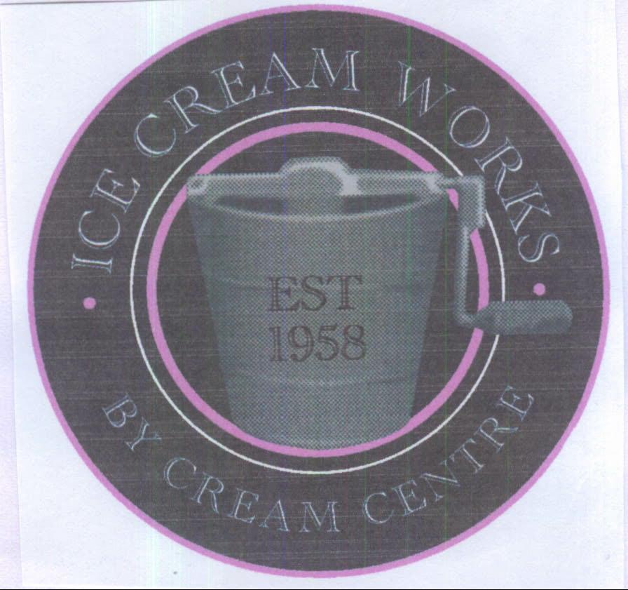 Ice Cream Works By Cream Centre Est 1958 Device mark 2098422 Trademark