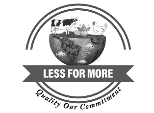 Half Of Globe With Title Less For More Quality Our Commitment Device mark 6521707 Trademark