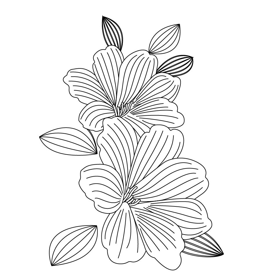 Flowers With Leafs With Lines Inserted Within The Flowers And Leafs Device mark 6530995 Trademark