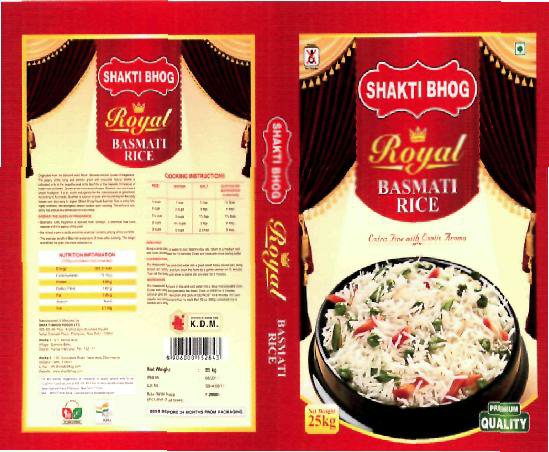 Shakti Bhog Royal Basmati Rice (label) Device mark 2196770 Trademark
