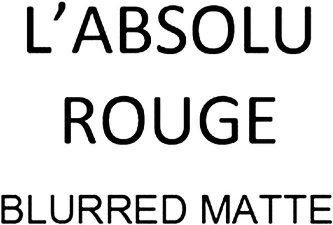 L'absolu Rouge Blurred Matte Device mark 4230713 Trademark