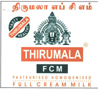 Thirumala F C M Pasteurised Homogenised Full Cream Milk Device mark 2377802 Trademark