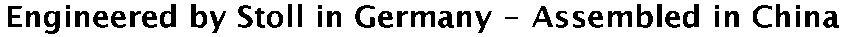 Engineered By Stoll In Germany - Assembled In China Device mark 2786226 Trademark