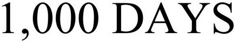 1,000 Days Device mark 2751162 Trademark