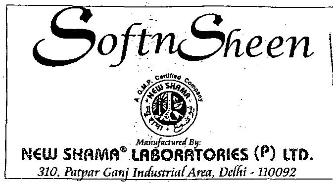 Softn Sheen (label) Device mark 2185063 Trademark