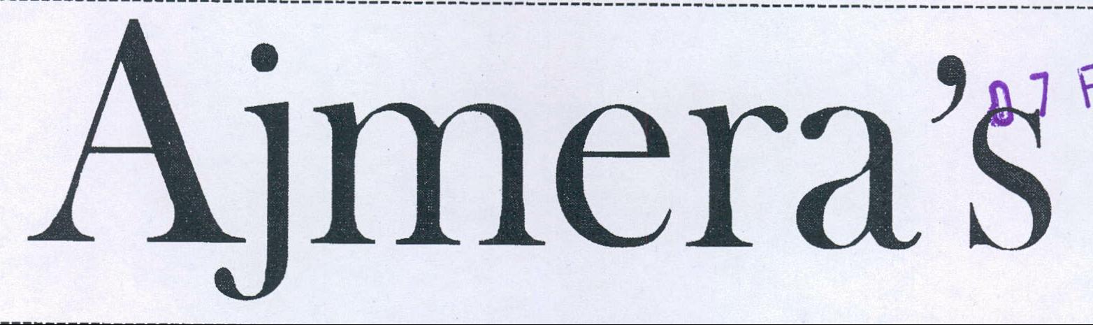 Ajmera's Device mark 2095440 Trademark
