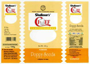 Shalimar's Chef (label) Device mark 2716640 Trademark