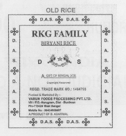 Rkg Family Biryani Rice Device mark 2230842 Trademark
