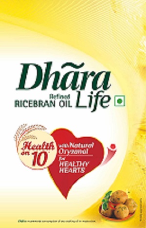 Dhara Life Refined Ricebran Oil (label) Device mark 2889109 Trademark