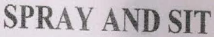 Spray And Sit Device mark 2868425 Trademark
