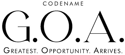 Codename G.o.a. Greatest. Opportunity. Arrives (label) Device mark 6561822 Trademark