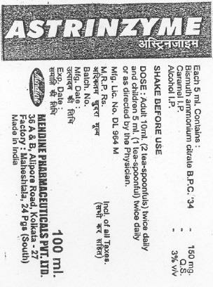 Astrinzyme (label) Device mark 2221857 Trademark